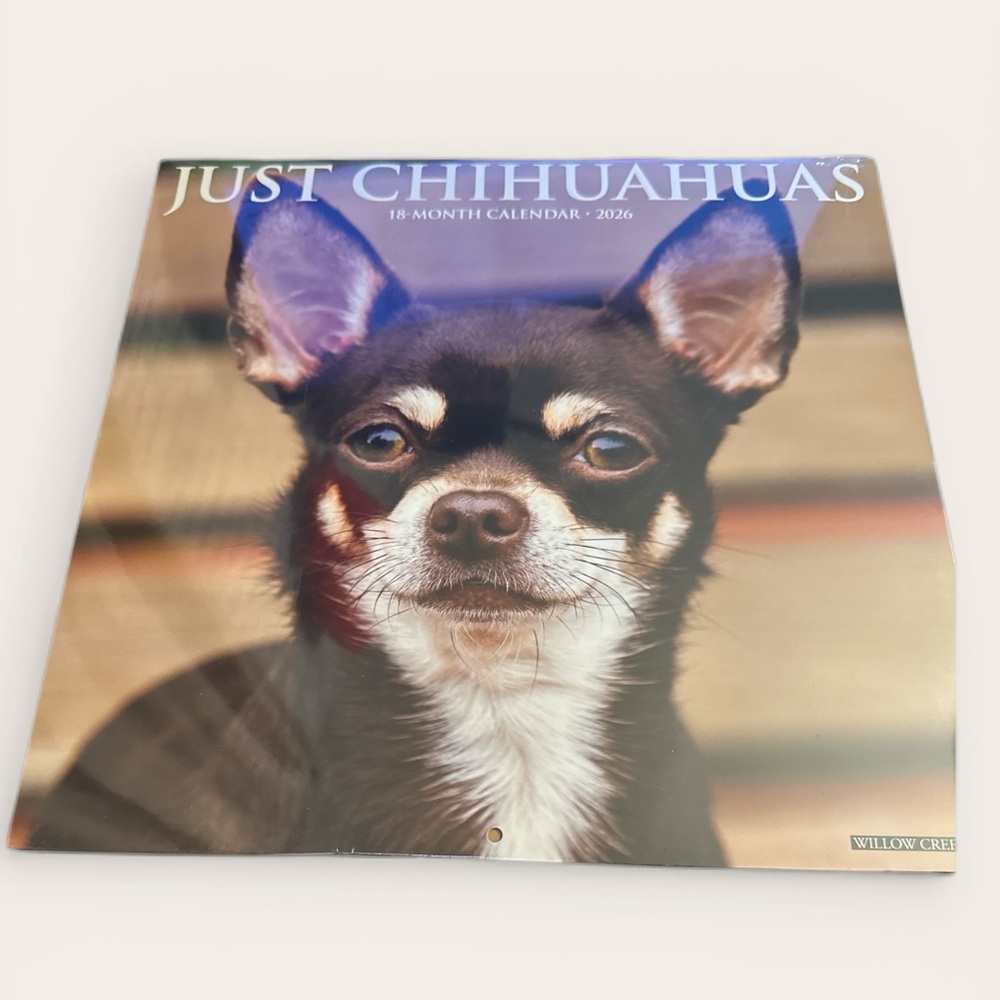 Just Chihuahuas 18 months 2026 Calendar - Brown